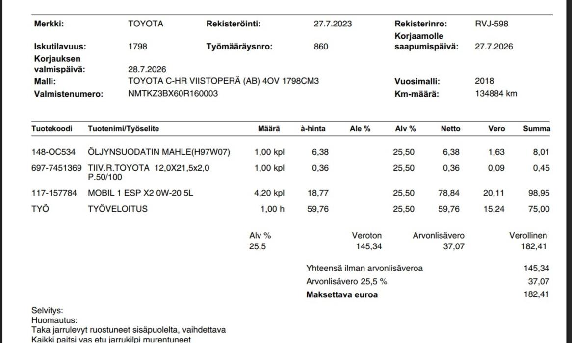 TOYOTA C-HR 2018