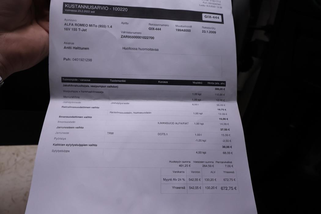 ALFA ROMEO MiTo 2009