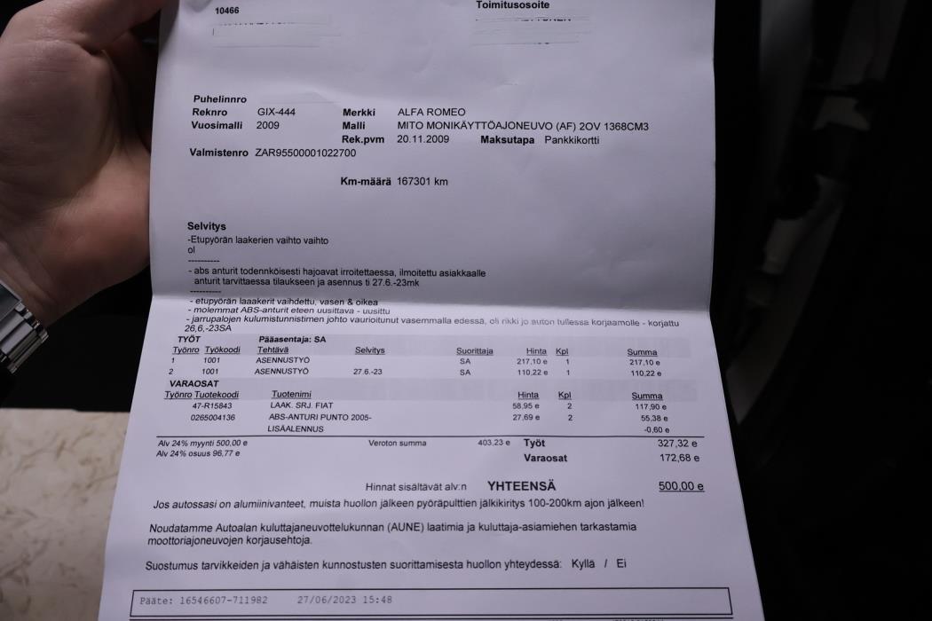 ALFA ROMEO MiTo 2009