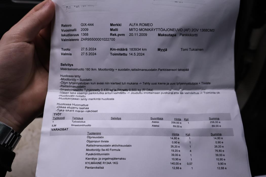 ALFA ROMEO MiTo 2009