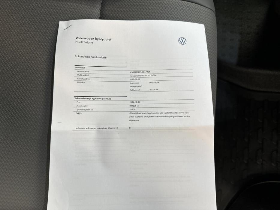 VOLKSWAGEN TRANSPORTER 2022