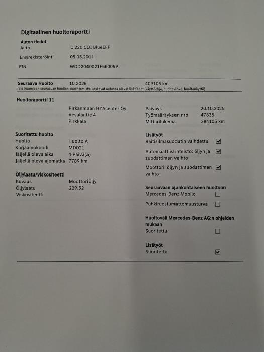 MERCEDES-BENZ C 2011