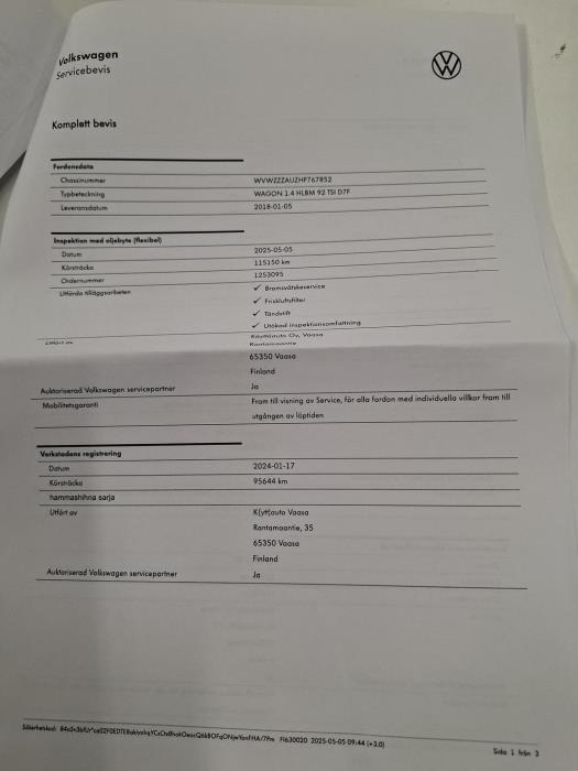 VOLKSWAGEN Golf 2018