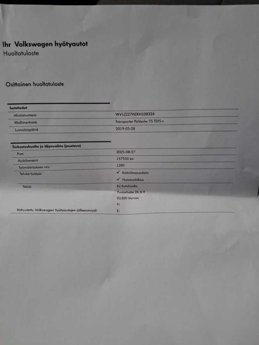 VOLKSWAGEN Transporter 2019