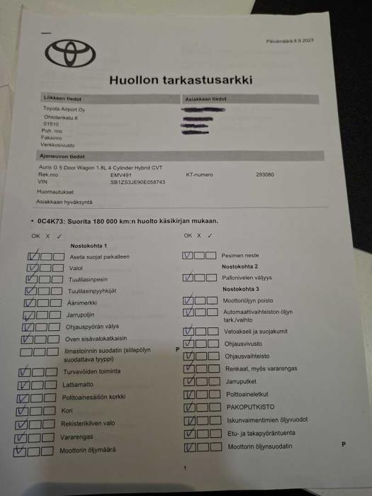 TOYOTA Auris 2014