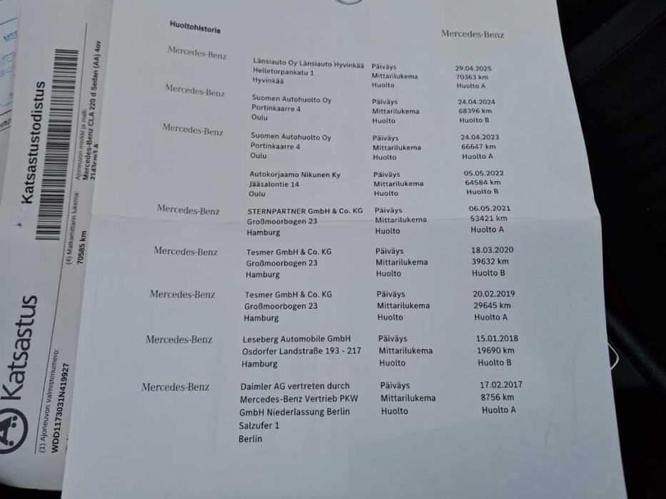 MERCEDES-BENZ CLA 2016