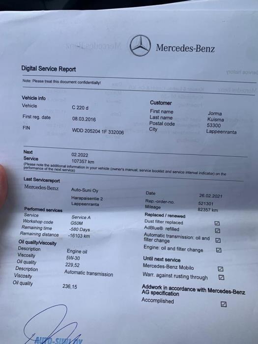 MERCEDES-BENZ C 2016