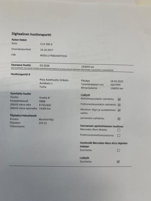 MERCEDES-BENZ CLA 2017