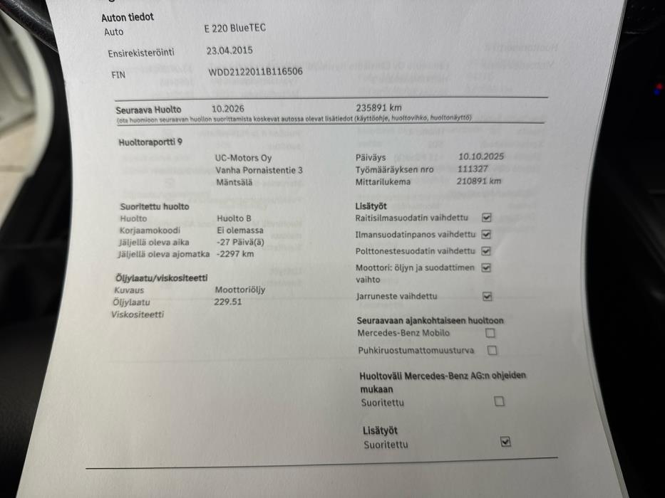 MERCEDES-BENZ E 2015