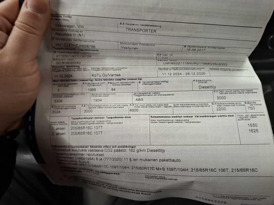 VOLKSWAGEN Transporter 2018