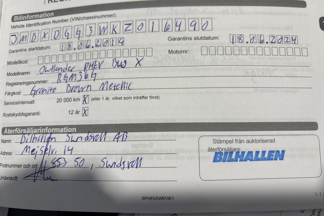 Mitsubishi Outlander PHEV 2019