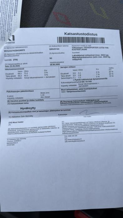 VOLKSWAGEN TRANSPORTER 2005