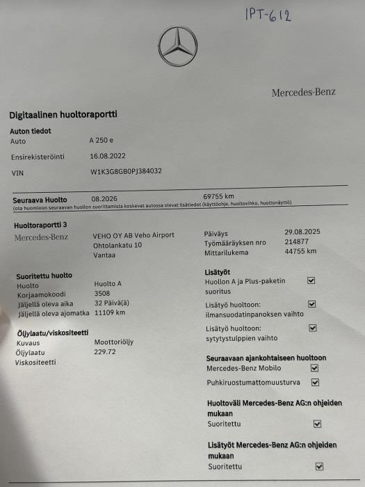 MERCEDES-BENZ A 2022