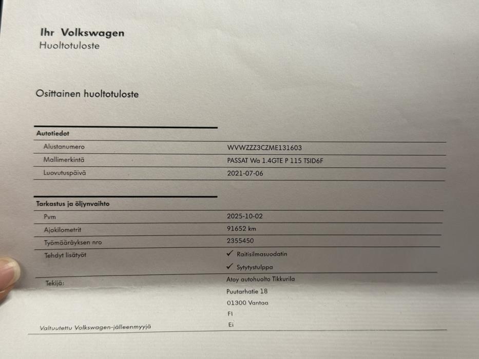 VOLKSWAGEN Passat 2021