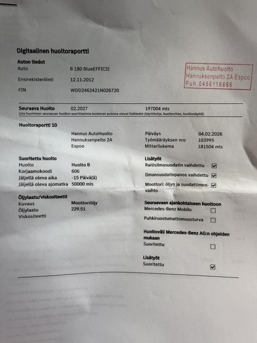 MERCEDES-BENZ B 2012