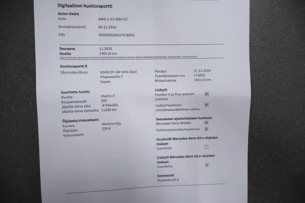 MERCEDES-BENZ C 43 AMG 2016