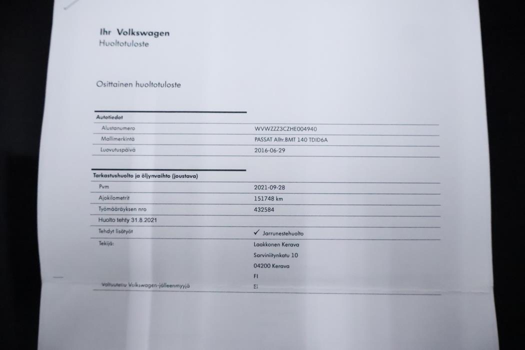 VOLKSWAGEN Passat 2017