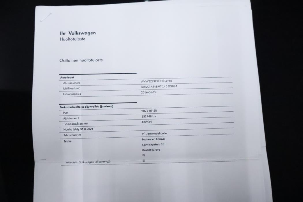VOLKSWAGEN Passat 2017