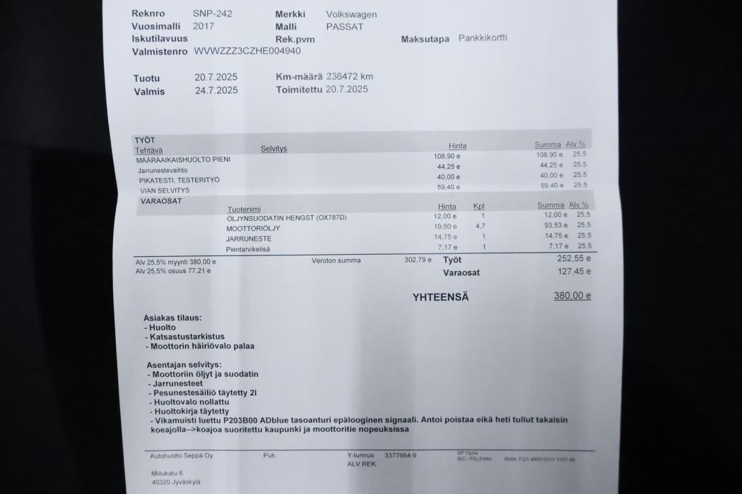 VOLKSWAGEN Passat 2017