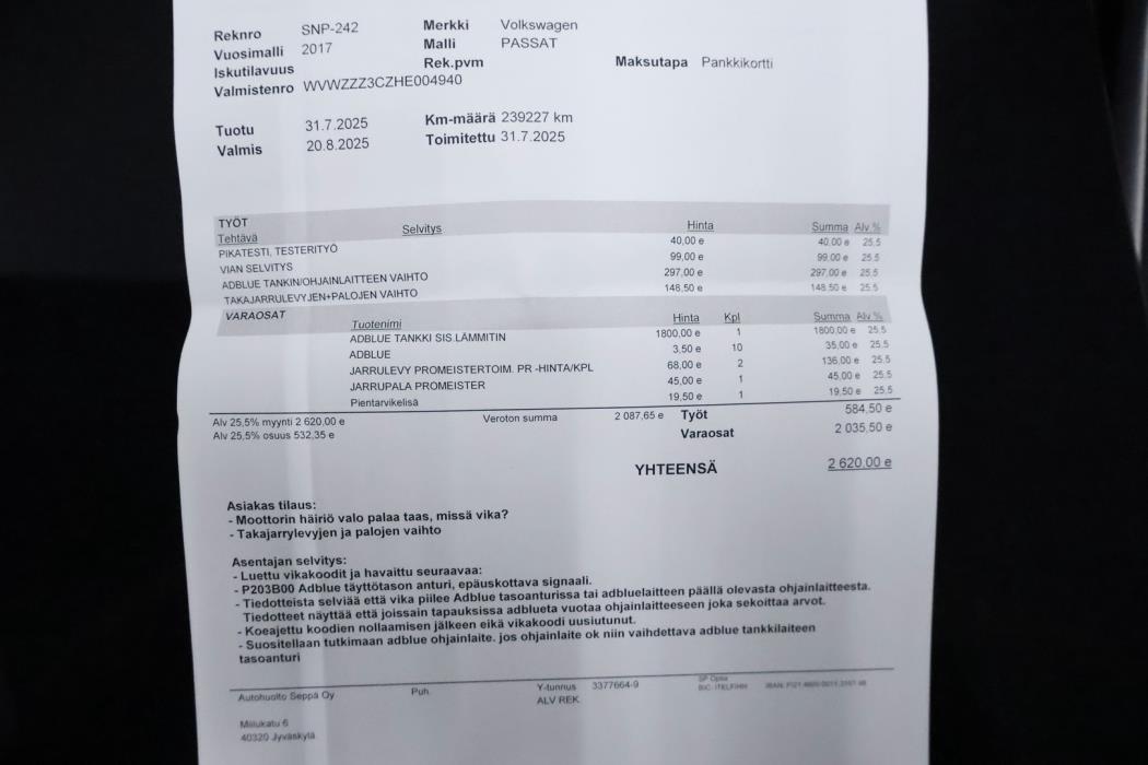 VOLKSWAGEN Passat 2017
