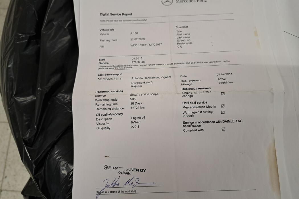 MERCEDES-BENZ A 2009