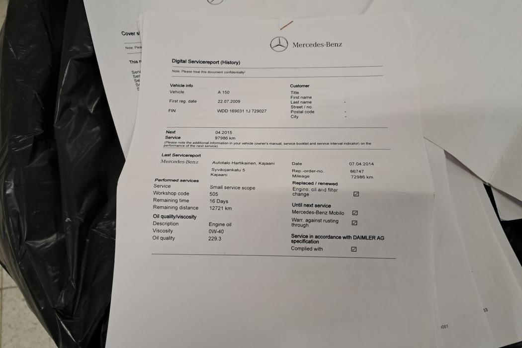 MERCEDES-BENZ A 2009