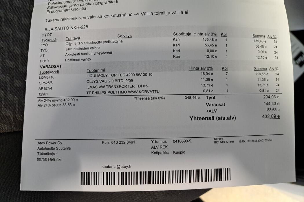 VOLKSWAGEN Transporter 2015