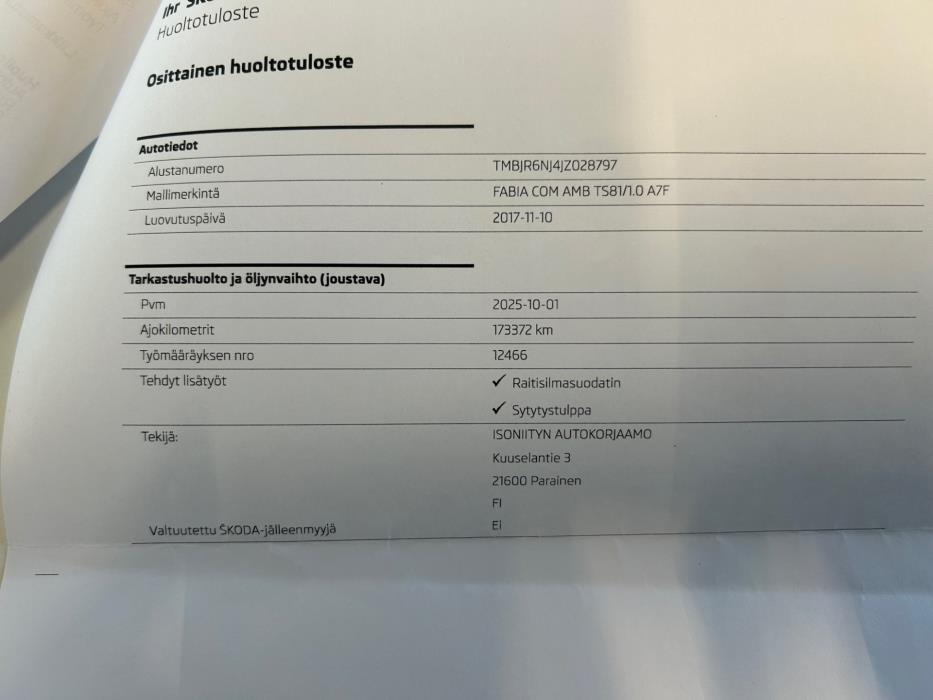 SKODA Fabia 2017