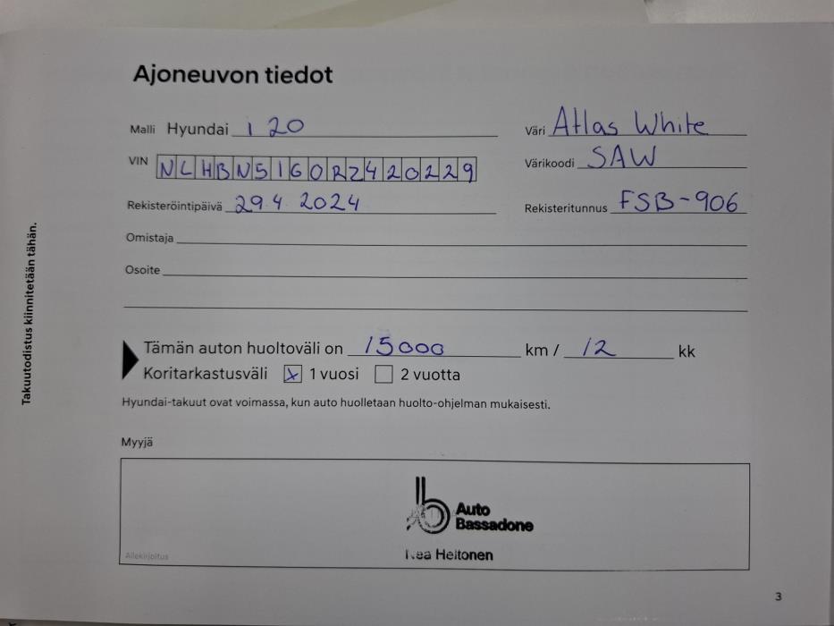 HYUNDAI i20 Hatchback 2024