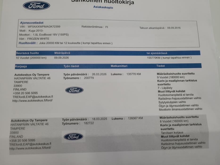 FORD Kuga 2016