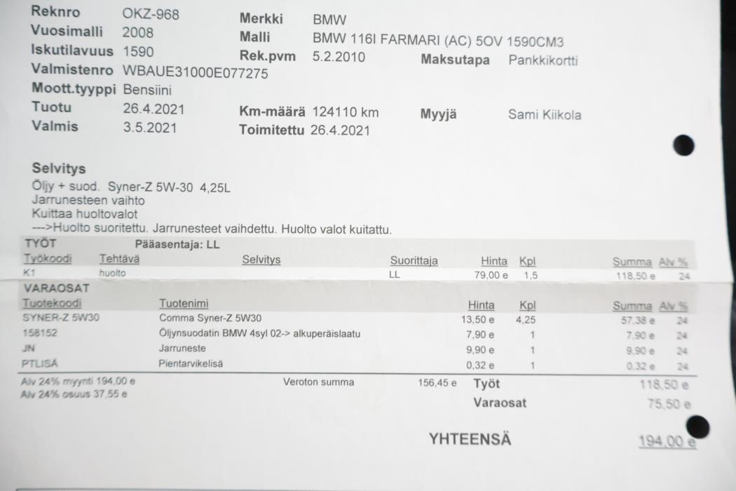 BMW 116 2008