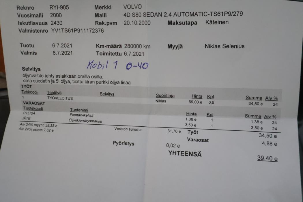 VOLVO S80 2001