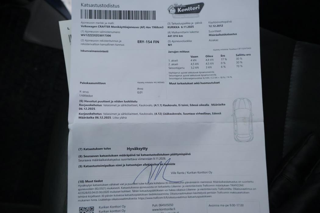 VOLKSWAGEN Crafter 2012