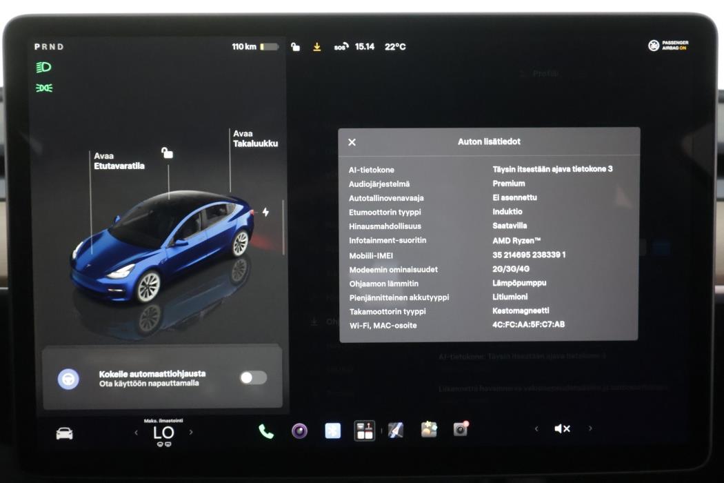 TESLA MODEL 3 2022