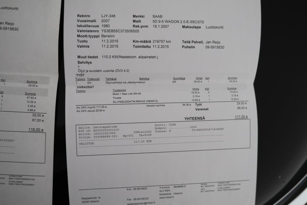 SAAB 9-5 2007