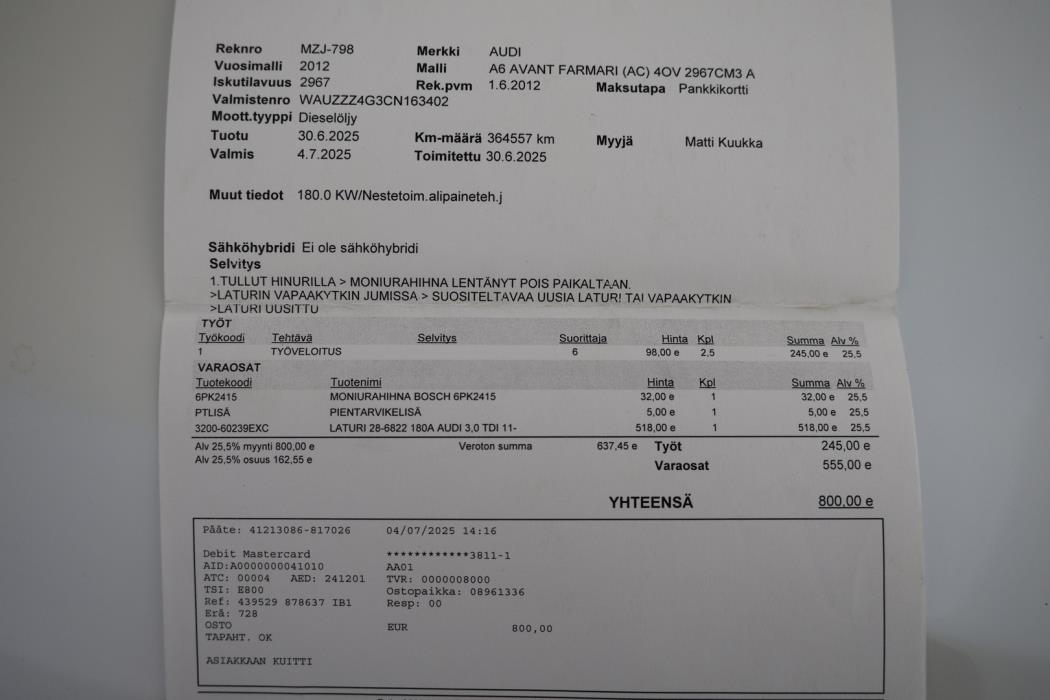 AUDI A6 2012