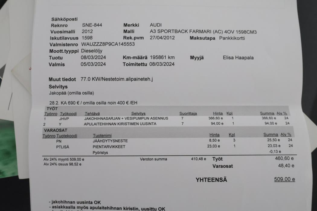 AUDI A3 2012