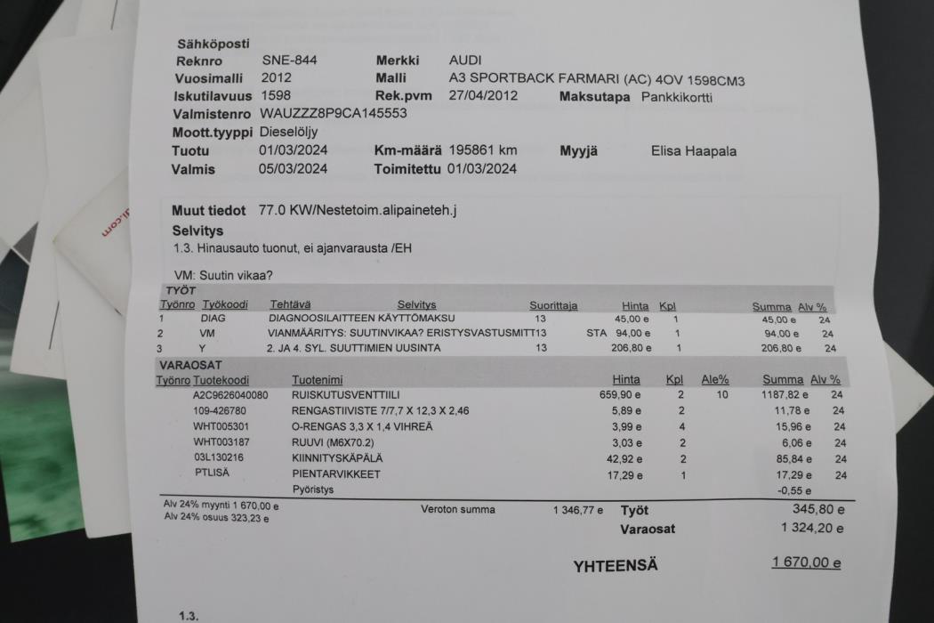 AUDI A3 2012