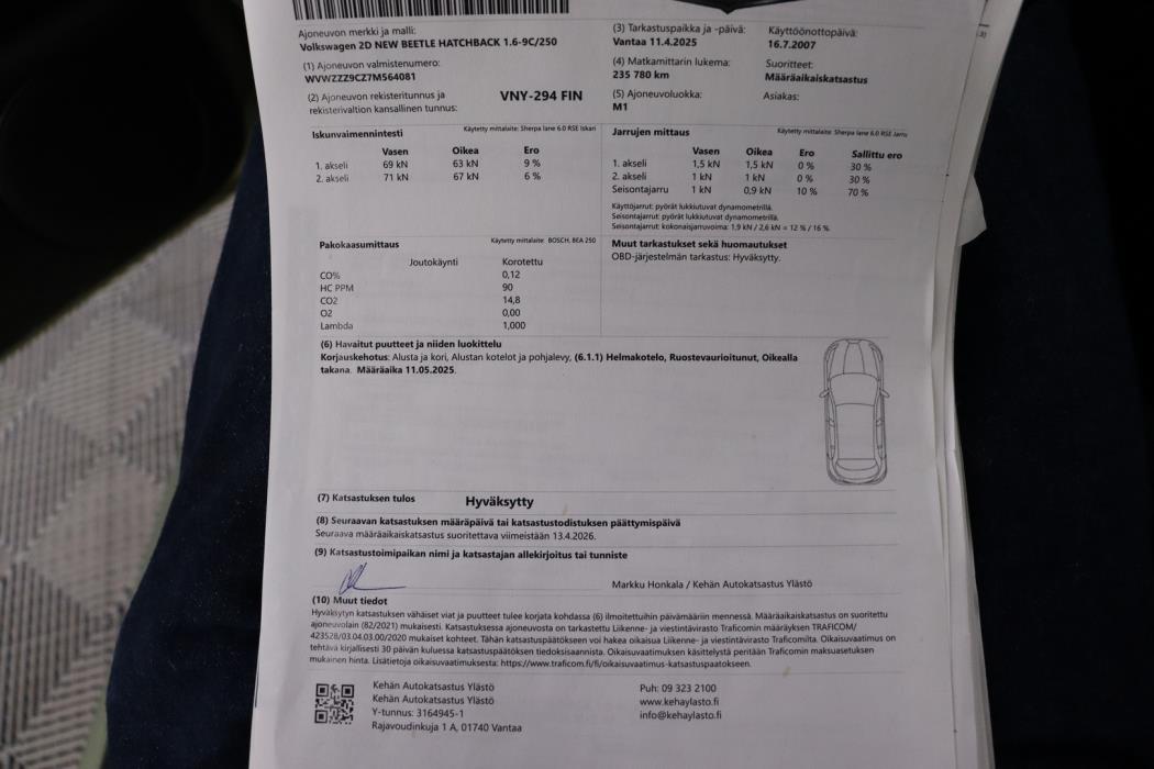 VOLKSWAGEN New Beetle 2007