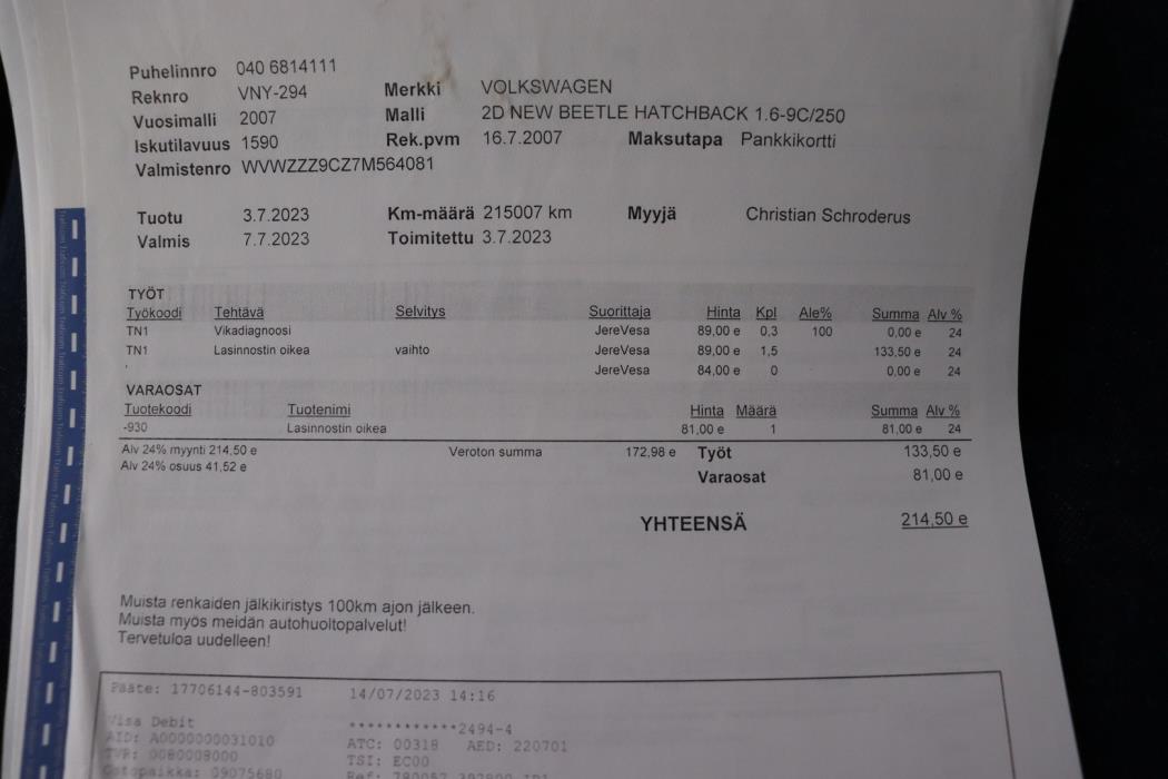 VOLKSWAGEN New Beetle 2007