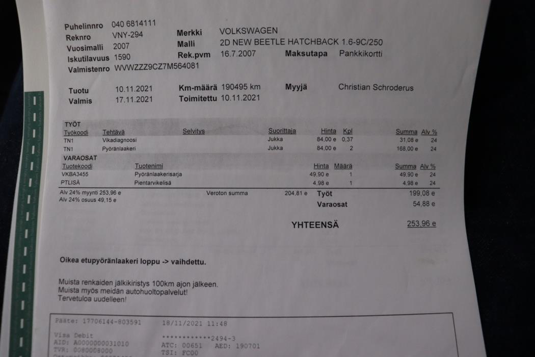 VOLKSWAGEN New Beetle 2007