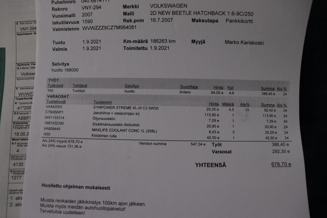 VOLKSWAGEN New Beetle 2007