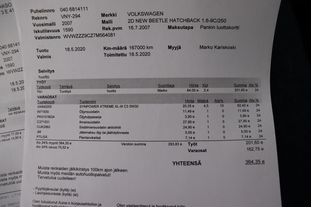 VOLKSWAGEN New Beetle 2007