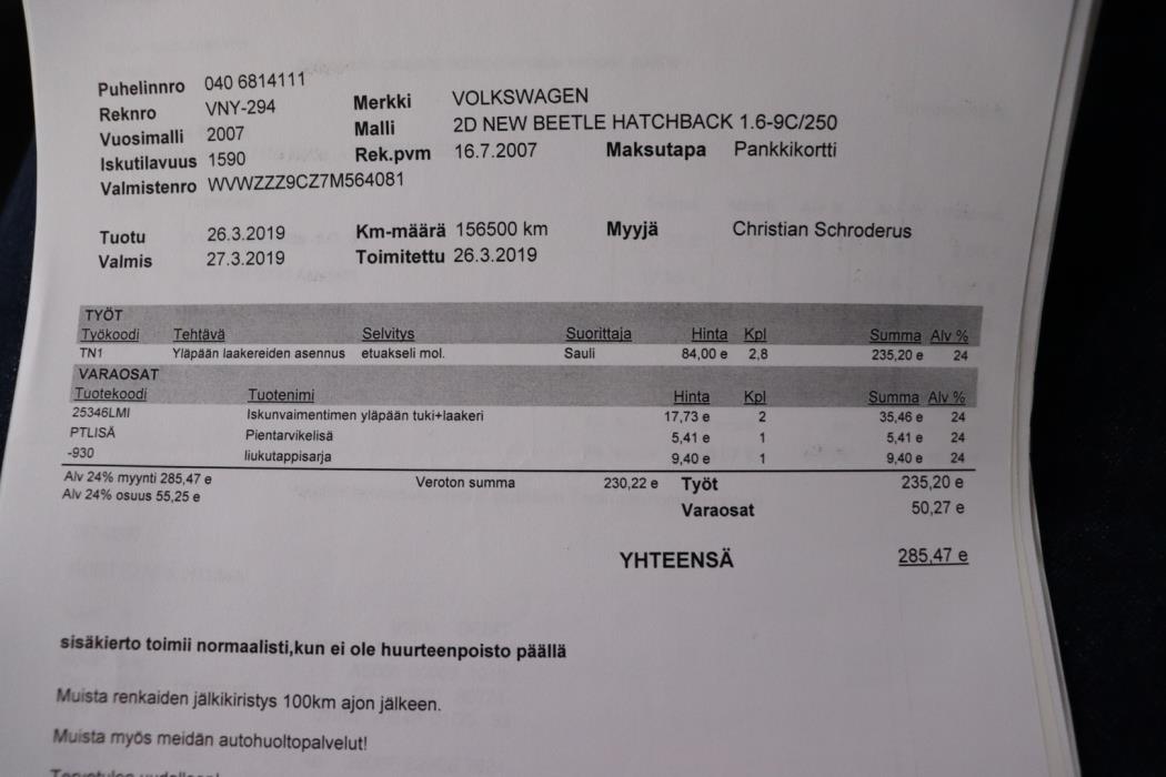 VOLKSWAGEN New Beetle 2007