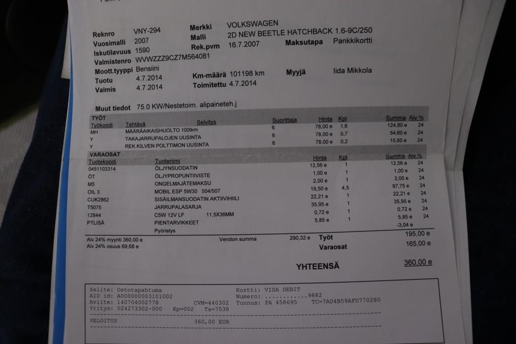 VOLKSWAGEN New Beetle 2007