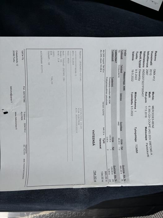 MERCEDES-BENZ E 2010