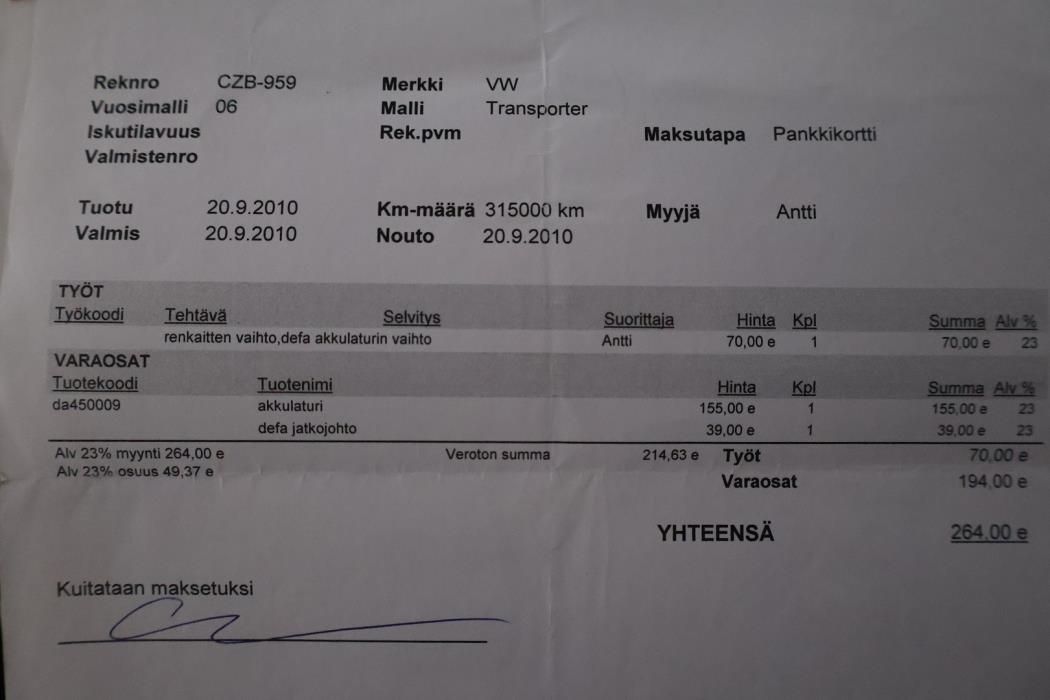 VOLKSWAGEN Transporter 2006