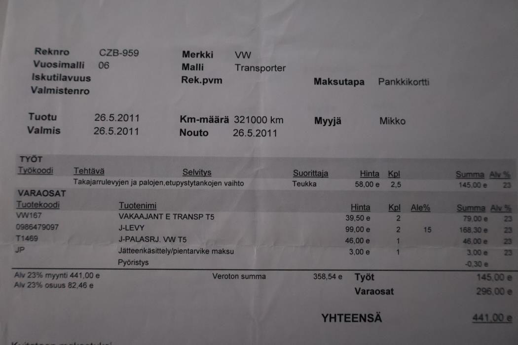 VOLKSWAGEN Transporter 2006