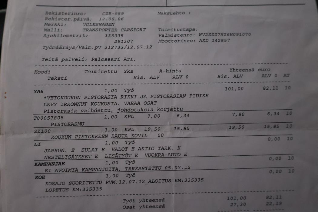 VOLKSWAGEN Transporter 2006