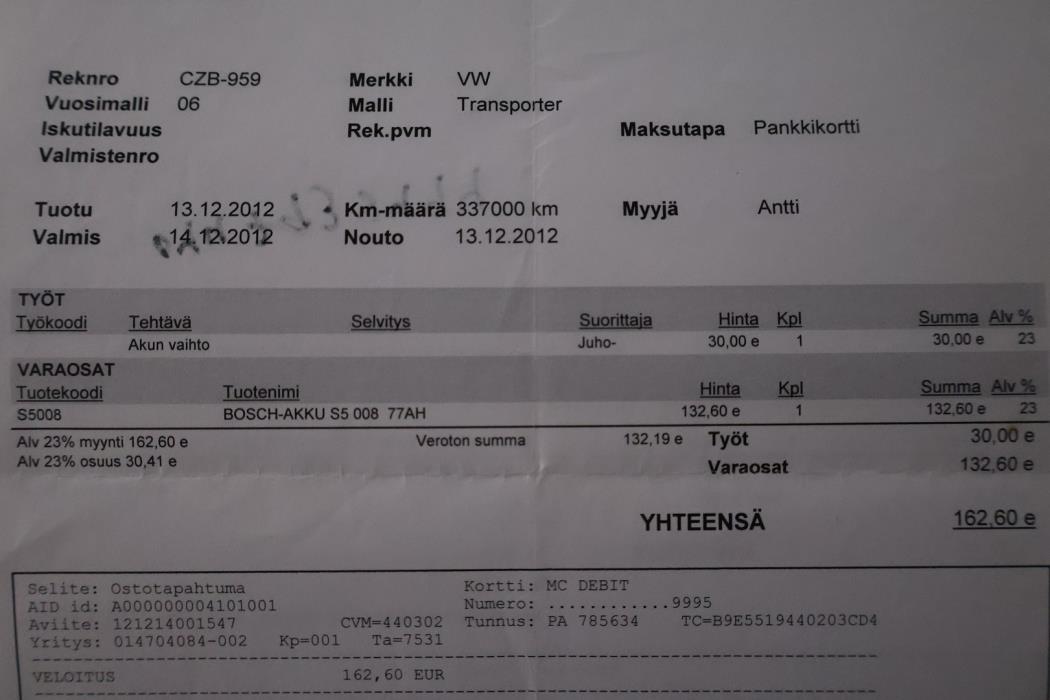 VOLKSWAGEN Transporter 2006